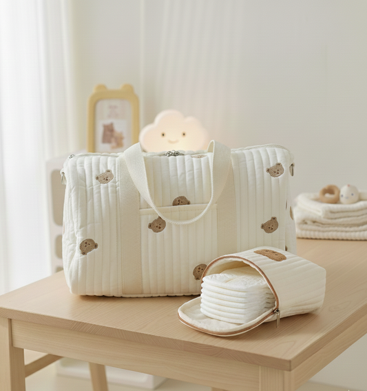 🧸 Trousse à couches Ourson – Maman & Bébé