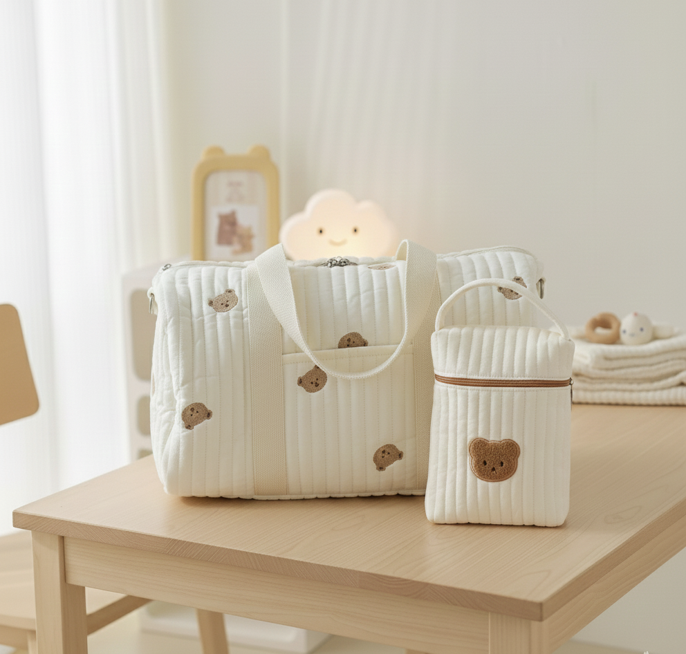 🧸 Trousse à couches Ourson – Maman & Bébé